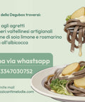 Menu marzo 2026 degubox pizzoccheri vegan