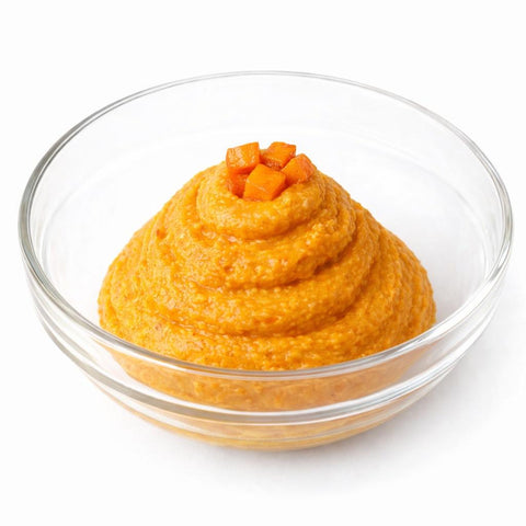dettaglio zucca e anacardi in crema vegan