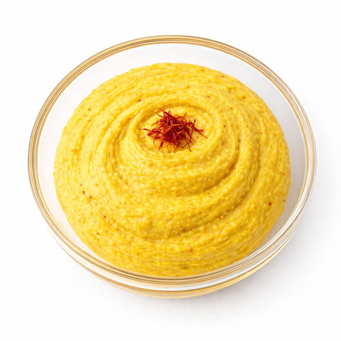 crema di anacardi e zafferano vegan