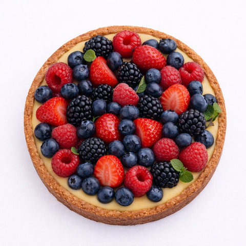 frolla alla crema pasticciera vegana e frutti di bosco